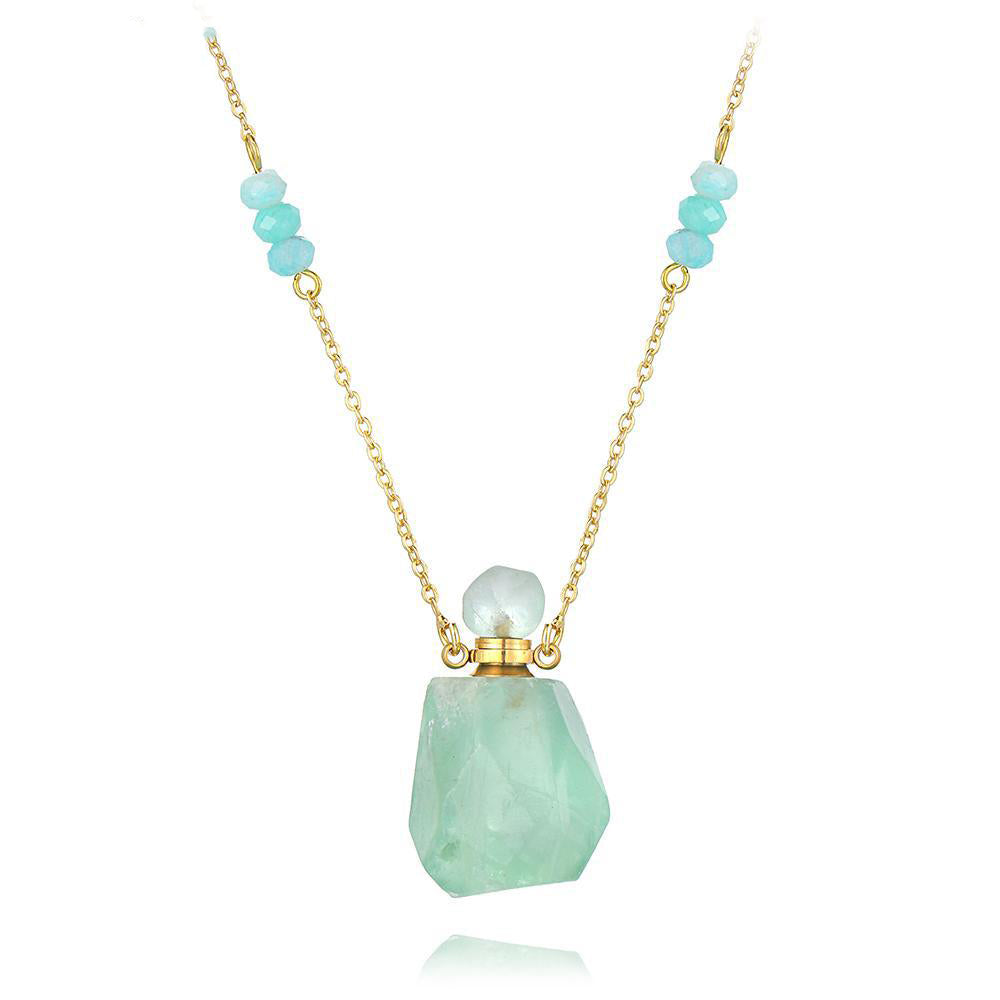 Aura Essence Crystal Perfume Necklace