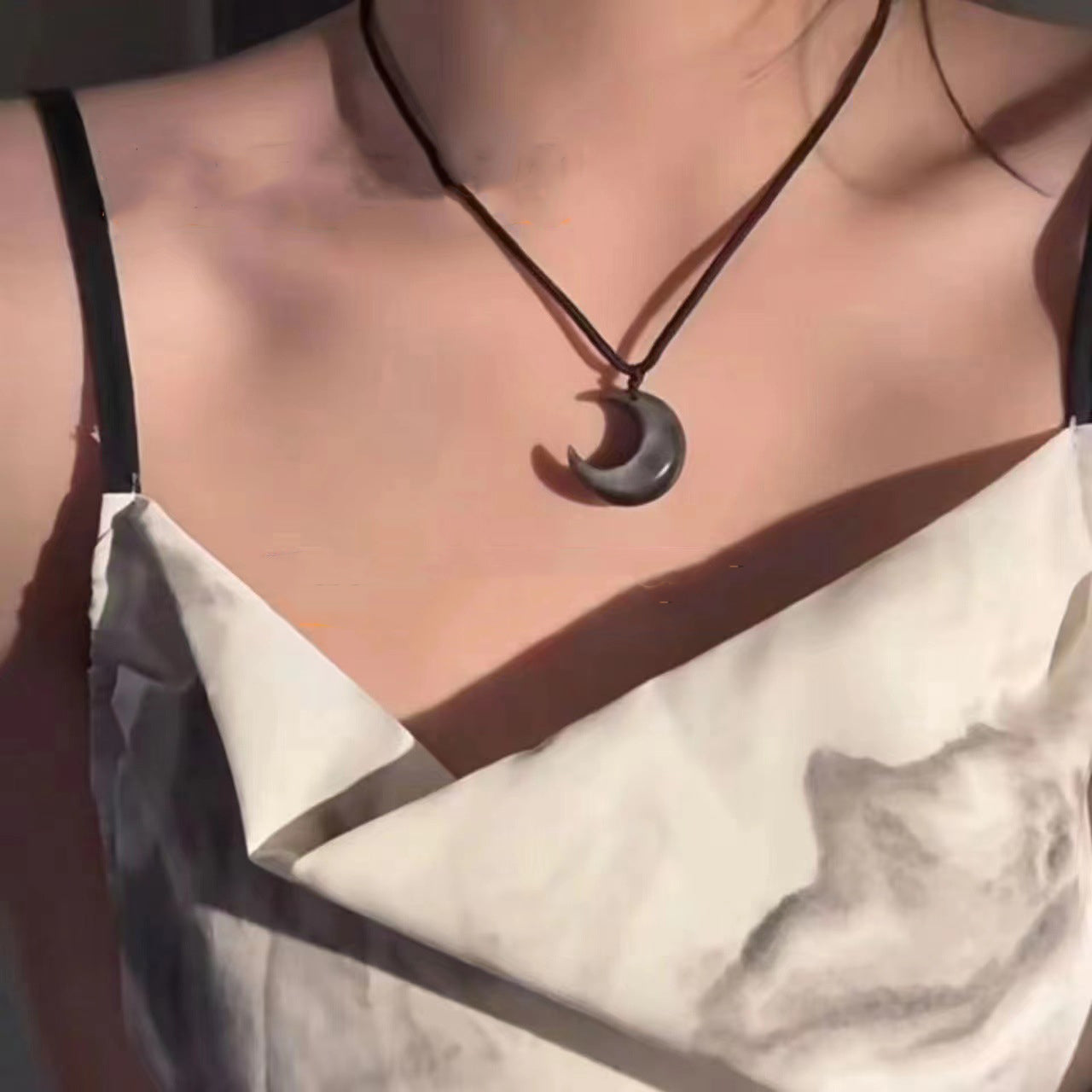 Lunar Mystique Cat's Eye Pendant Necklace