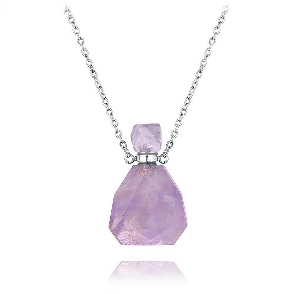 Aura Essence Crystal Perfume Necklace