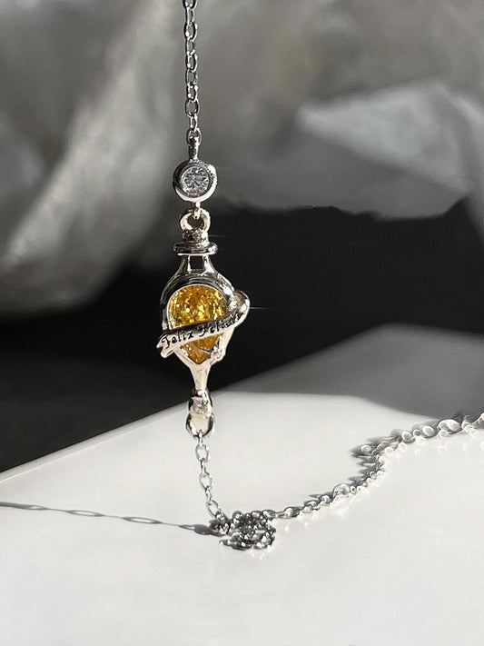 "Liquid Luck Elixir" Sterling Silver 925 Charm Bracelet