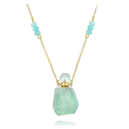 Aura Essence Crystal Perfume Necklace