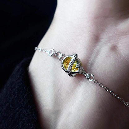 "Liquid Luck Elixir" Sterling Silver 925 Charm Bracelet