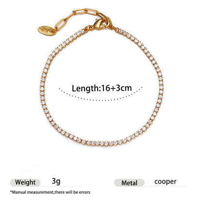 Adjustable Cubic Zirconia Bracelet