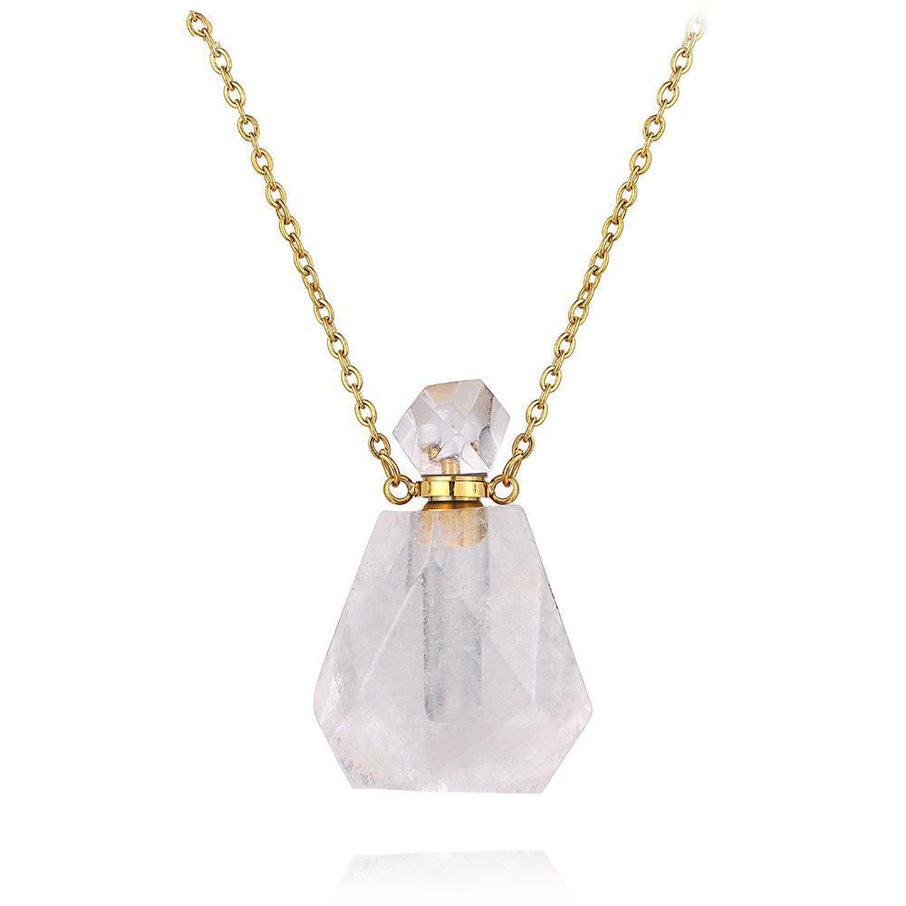 Aura Essence Crystal Perfume Necklace