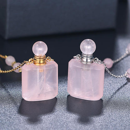 Aura Essence Crystal Perfume Necklace