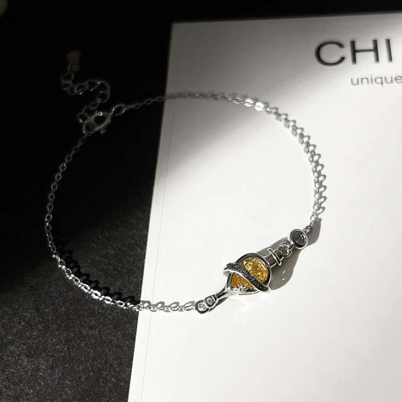 "Liquid Luck Elixir" Sterling Silver 925 Charm Bracelet