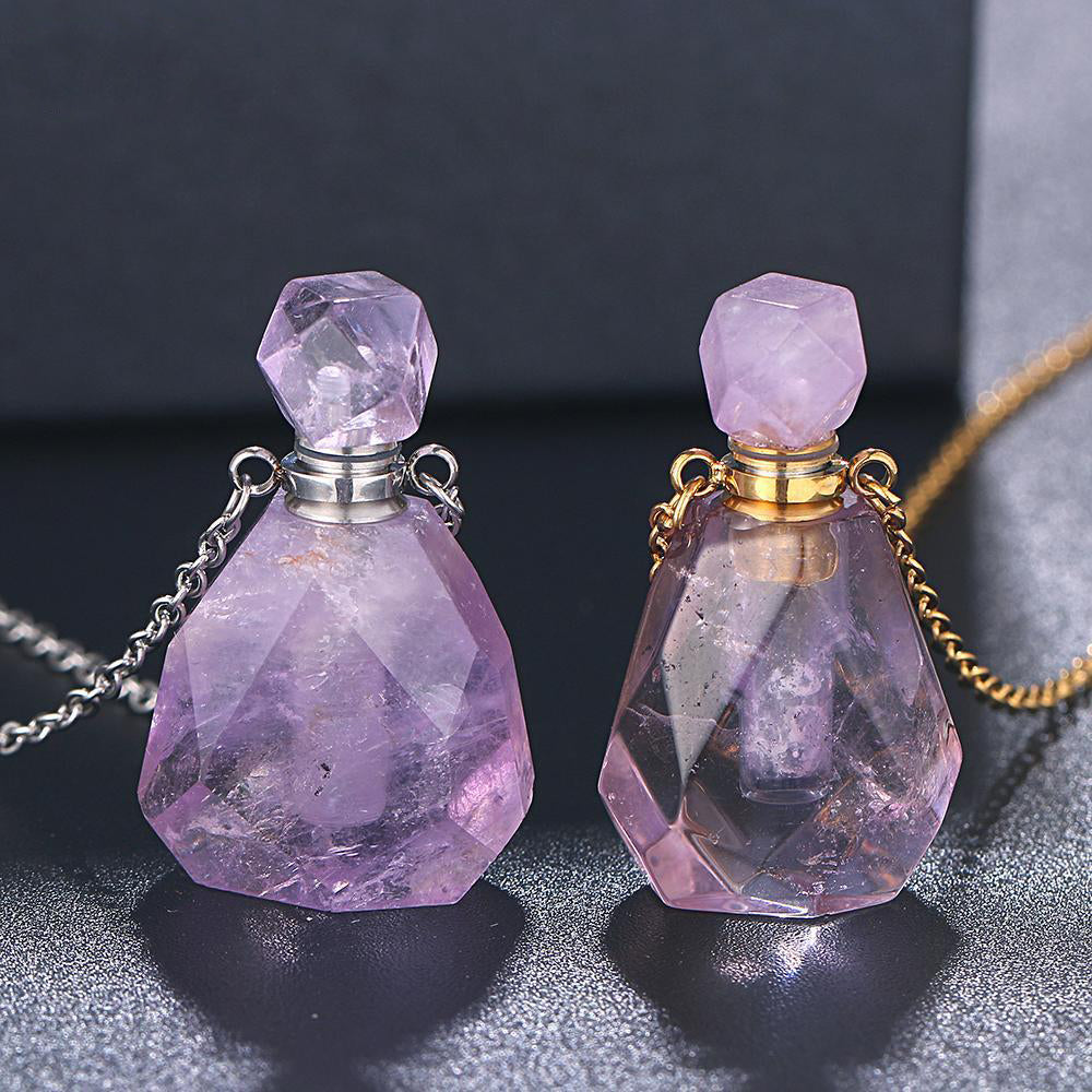 Aura Essence Crystal Perfume Necklace