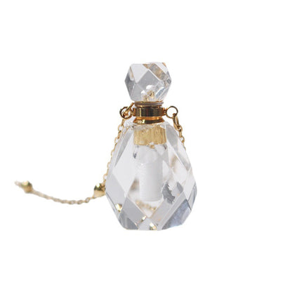 Crystal Aura Perfume Bottle Necklace