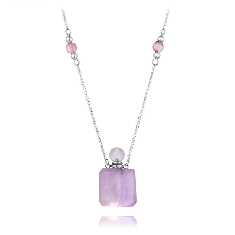 Aura Essence Crystal Perfume Necklace