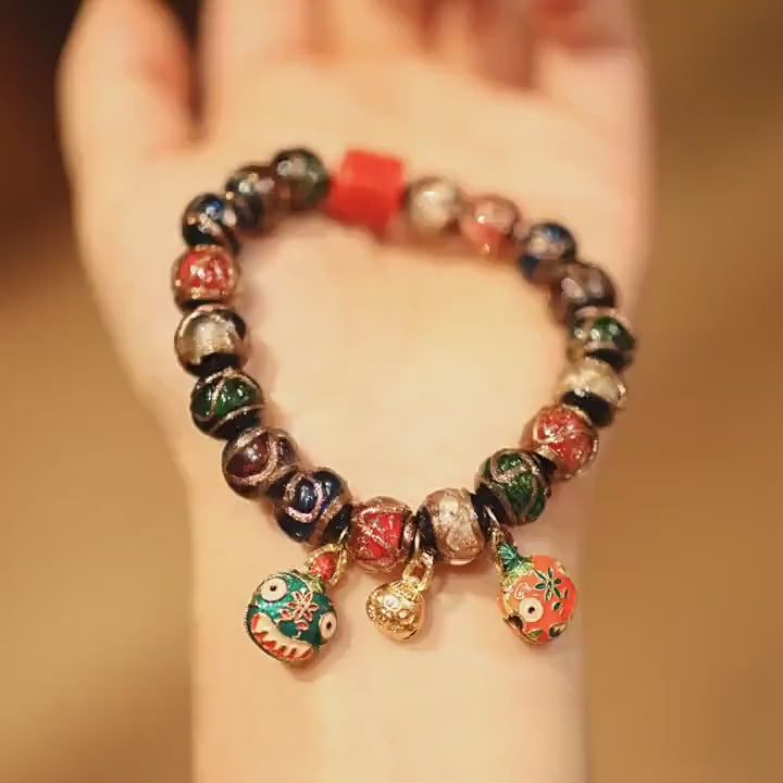 Zodiac Ash-Glazed Liuli Bracelet