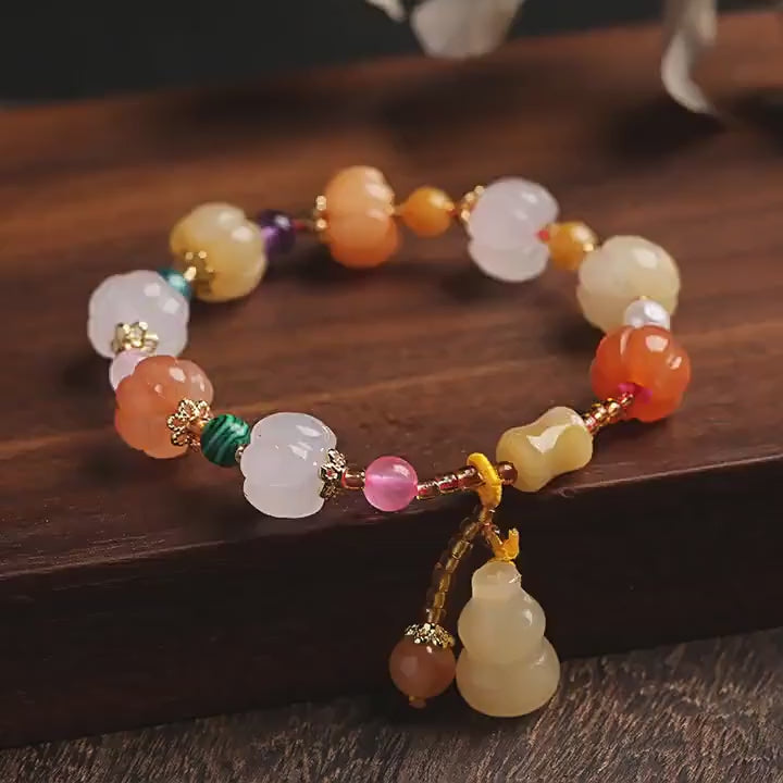 Golden Silk Jade Pixiu Bracelet